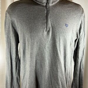 Prince & fox Mens XS sweater 1/4 zip-front long sleeved high collar gently used